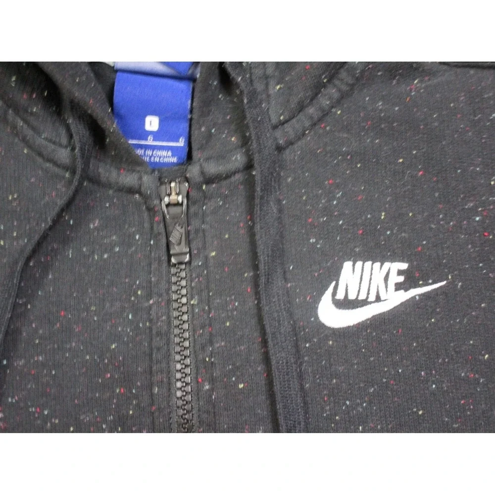 Nike AOP Full Zip Hoodie (L) Hooded Sweatshirt Solar System Stars‎ Dots Splatter